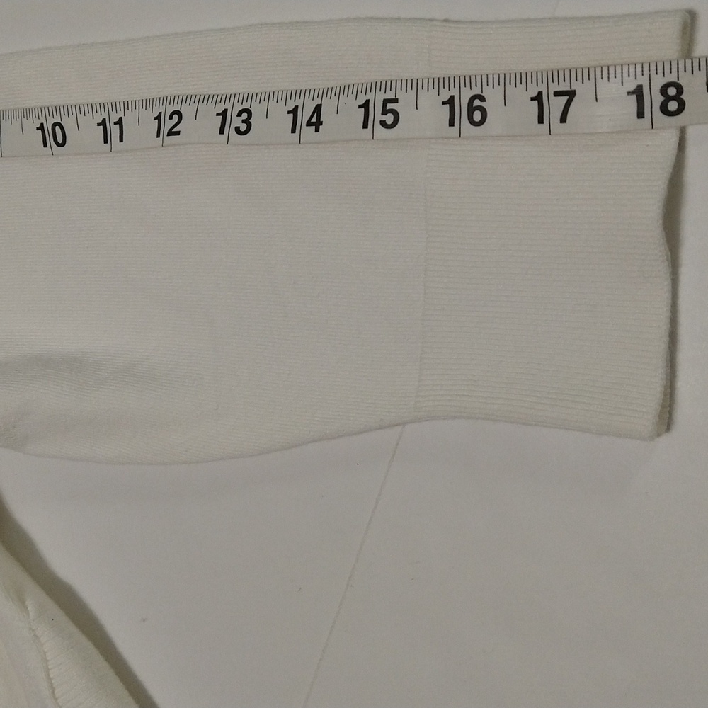 Cardigan One Button Sweater Flare Bottom 3/4 Sleeves Size LP #W-842 - Picture 10 of 14